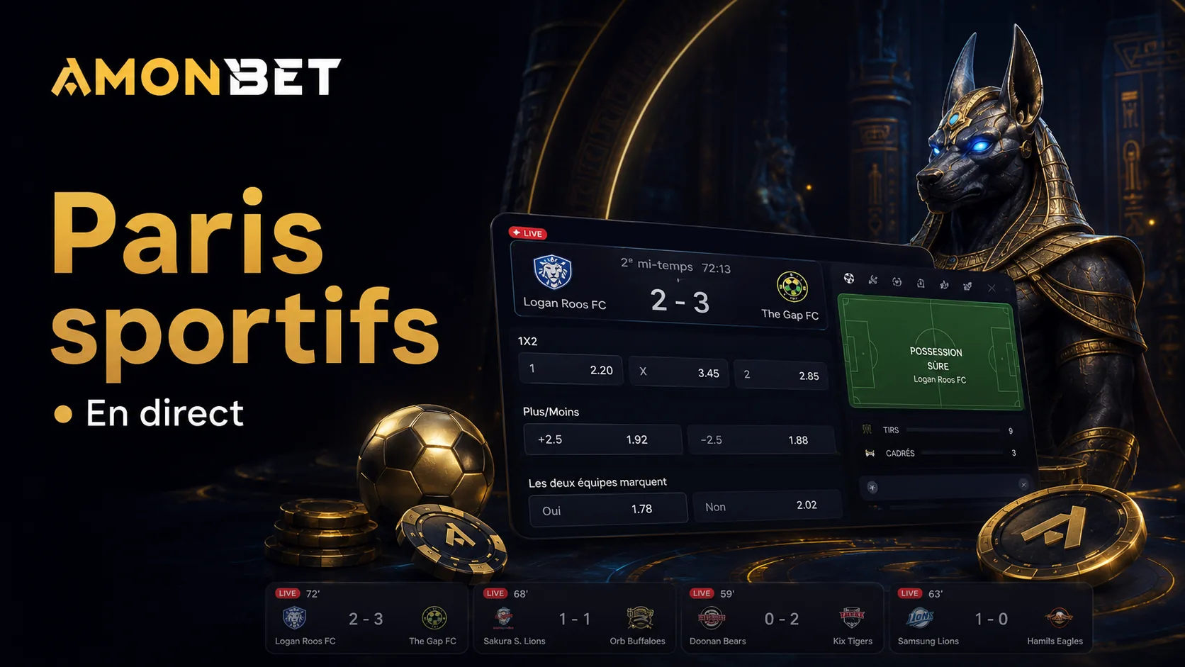Amonbet paris sportifs et score live sur mobile